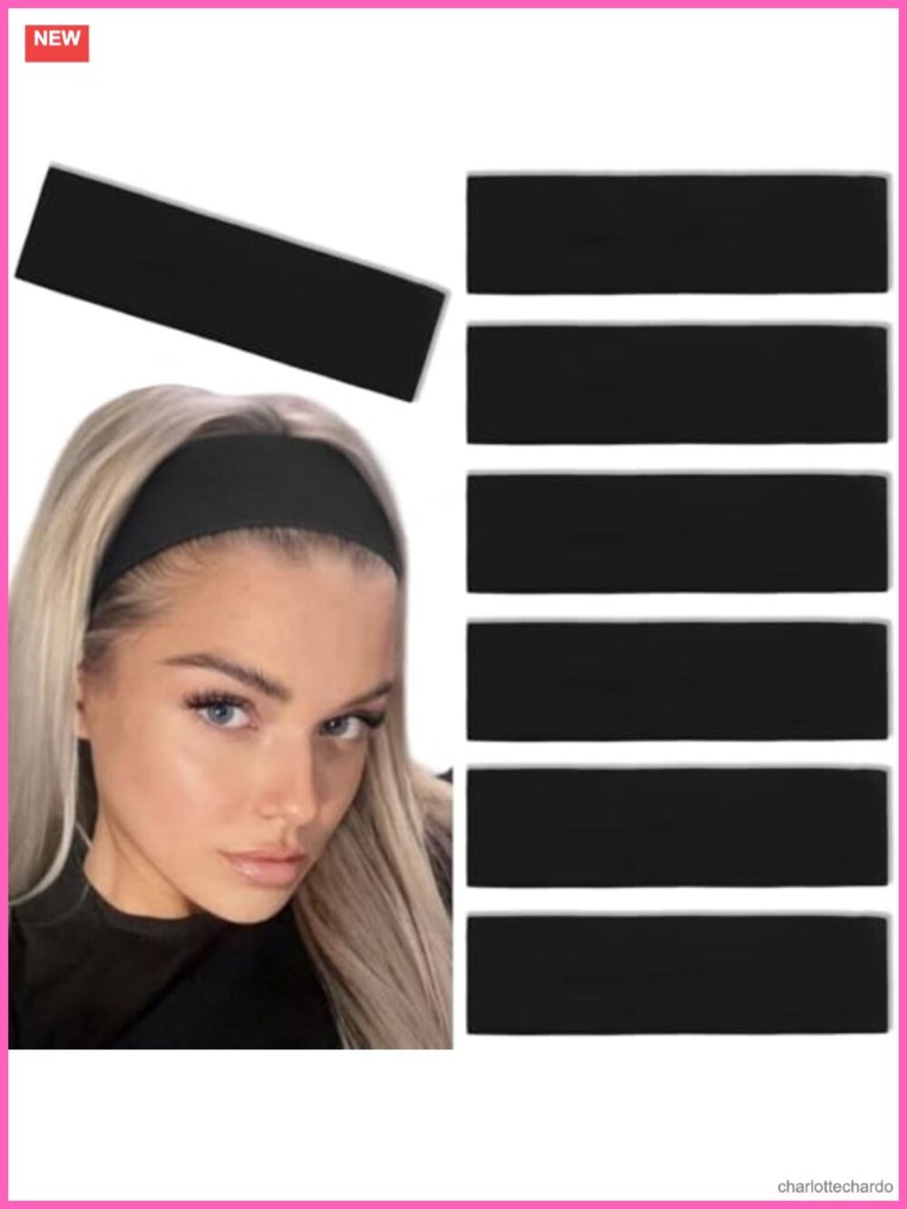 7PC Cotton Cloth Headbands Non Slip Elastic Hair Bands for Workout Yoga